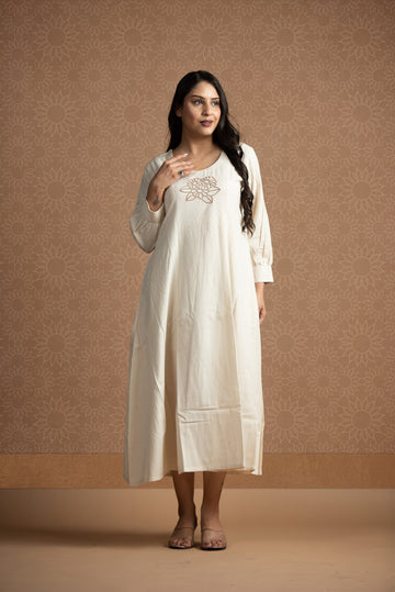 Pearl White Cotton Flex 6 Kali Flair Dress
