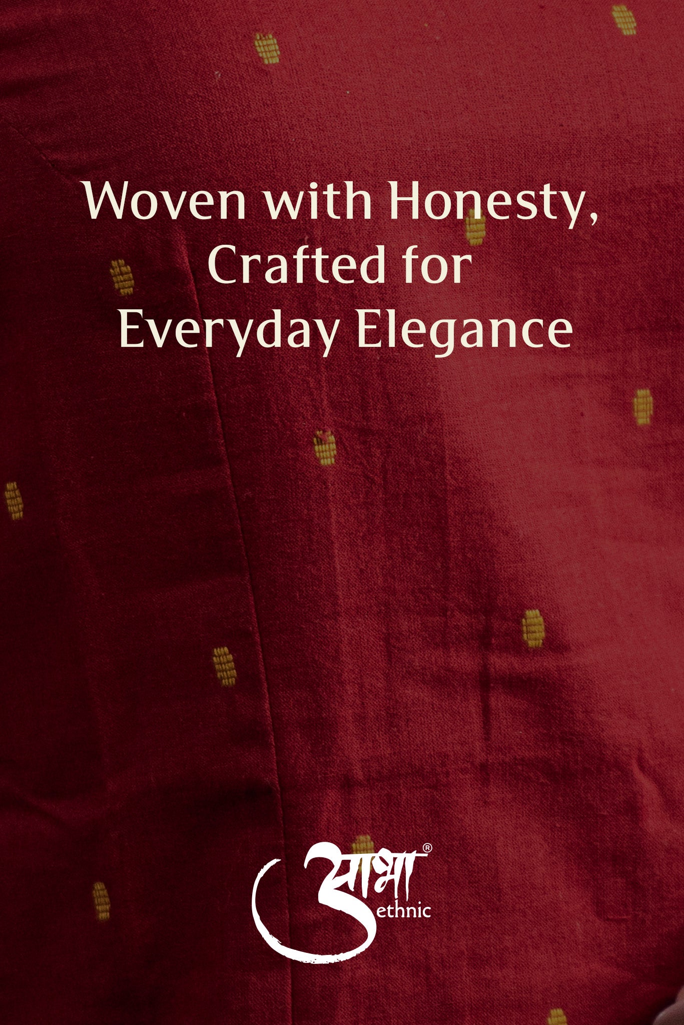 Classic Red Handloom Dobby Spaghetti Short Kurti