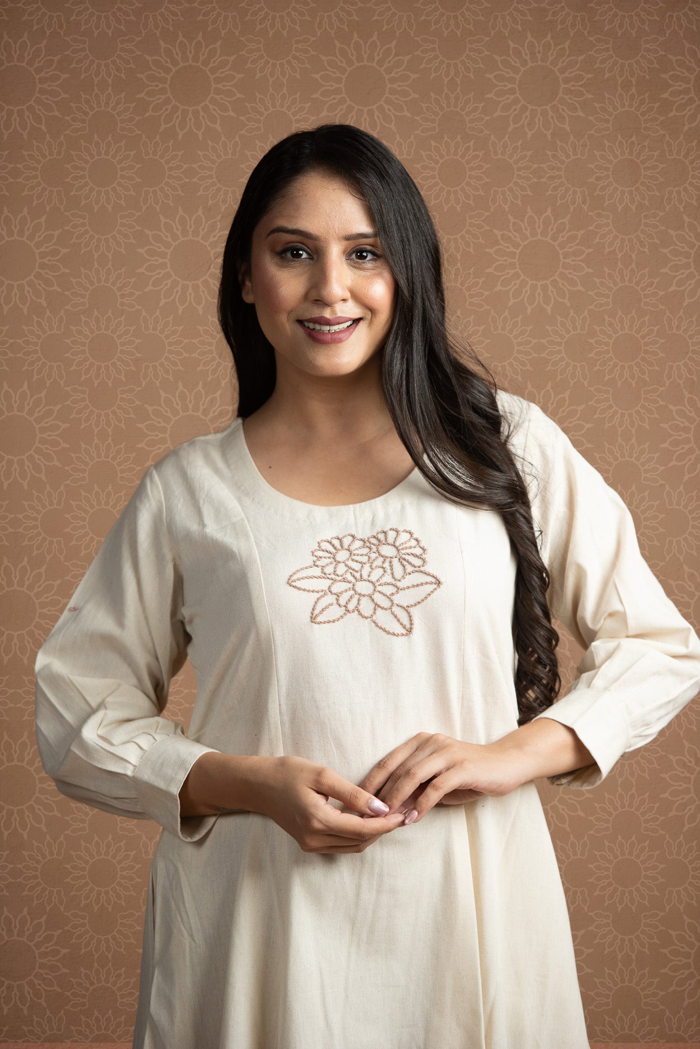 Pearl White Cotton Flex 6 Kali Flair Dress