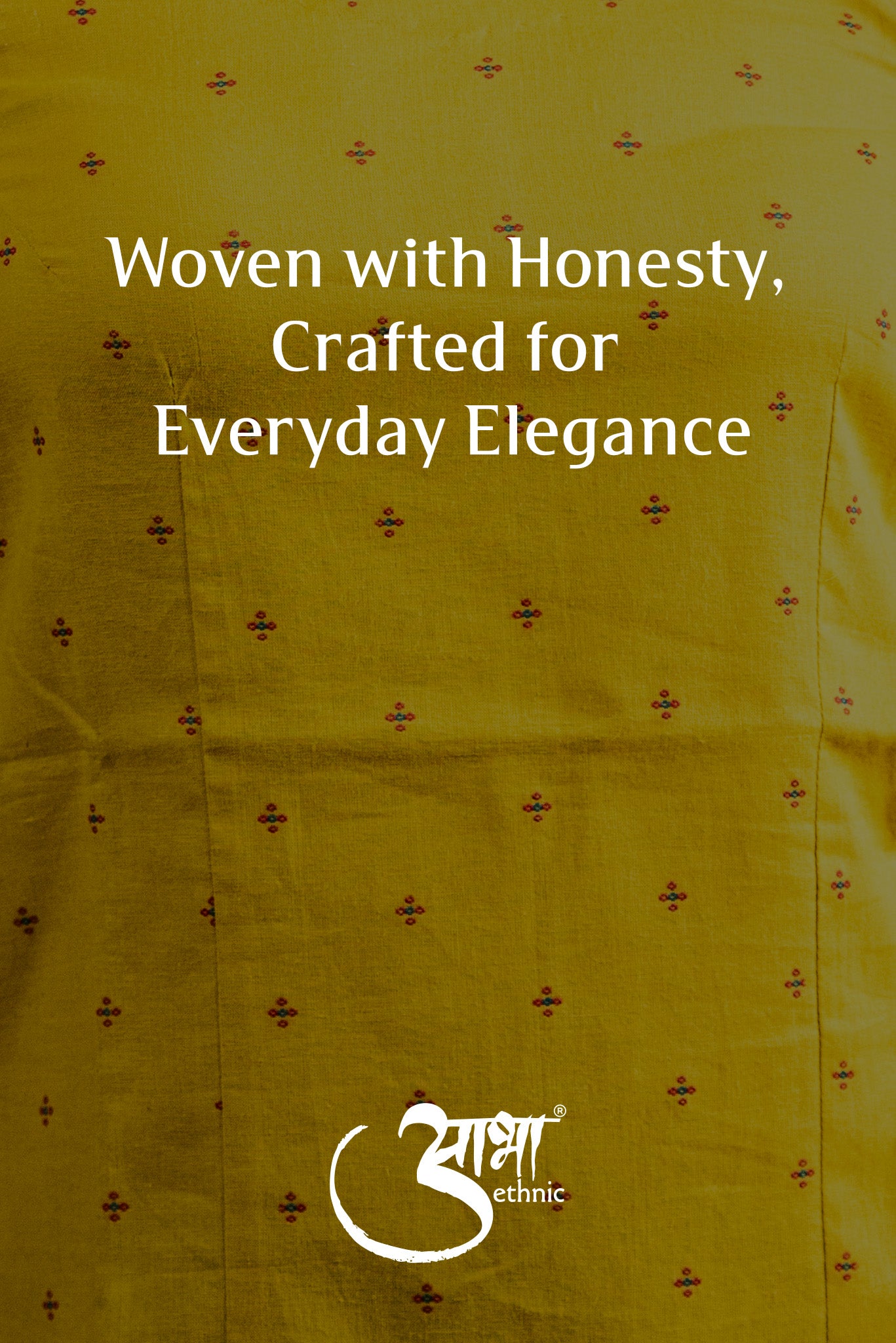 Classic Yellow Handloom Dobby Spaghetti Short Kurti