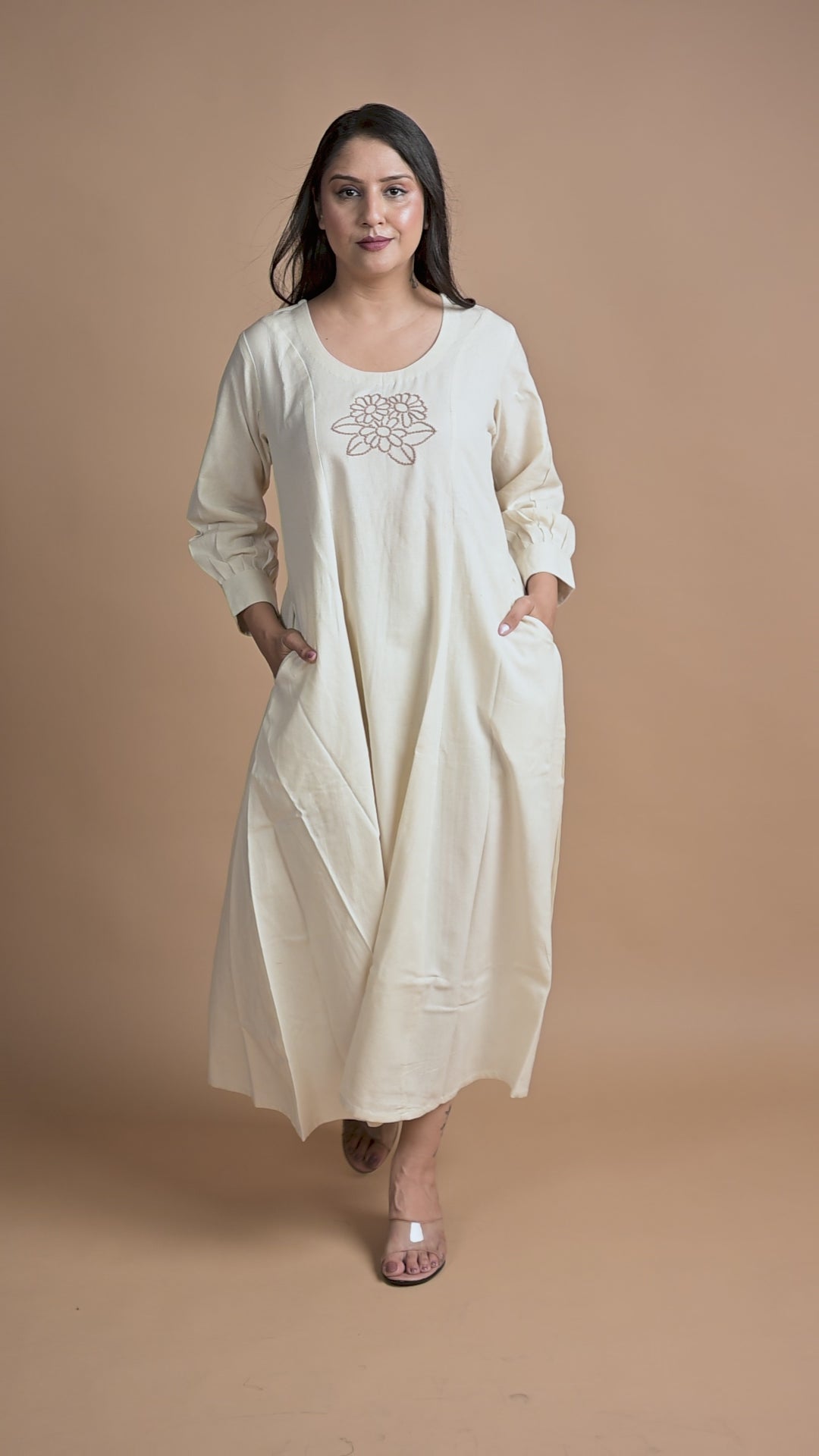 Pearl White Cotton Flex 6 Kali Flair Dress